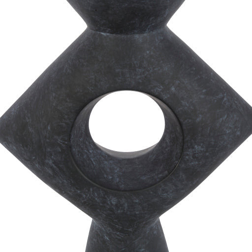 Surya Yagya Collection Modern Brushed Matte Black Ceramic Vase YAG-008 - Image 3