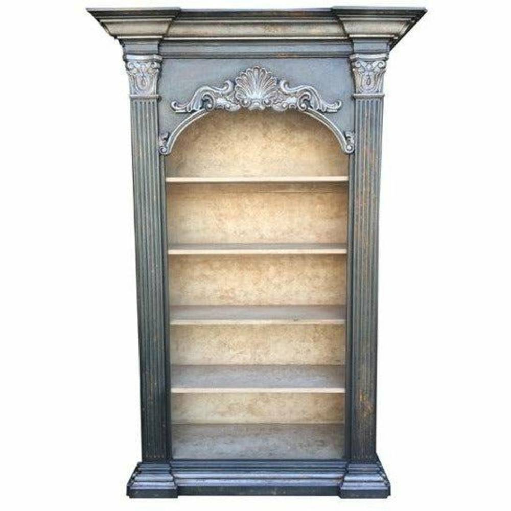 Casa Bonita Peruvian Hand-Painted Carved Wood San Blas Bookcase