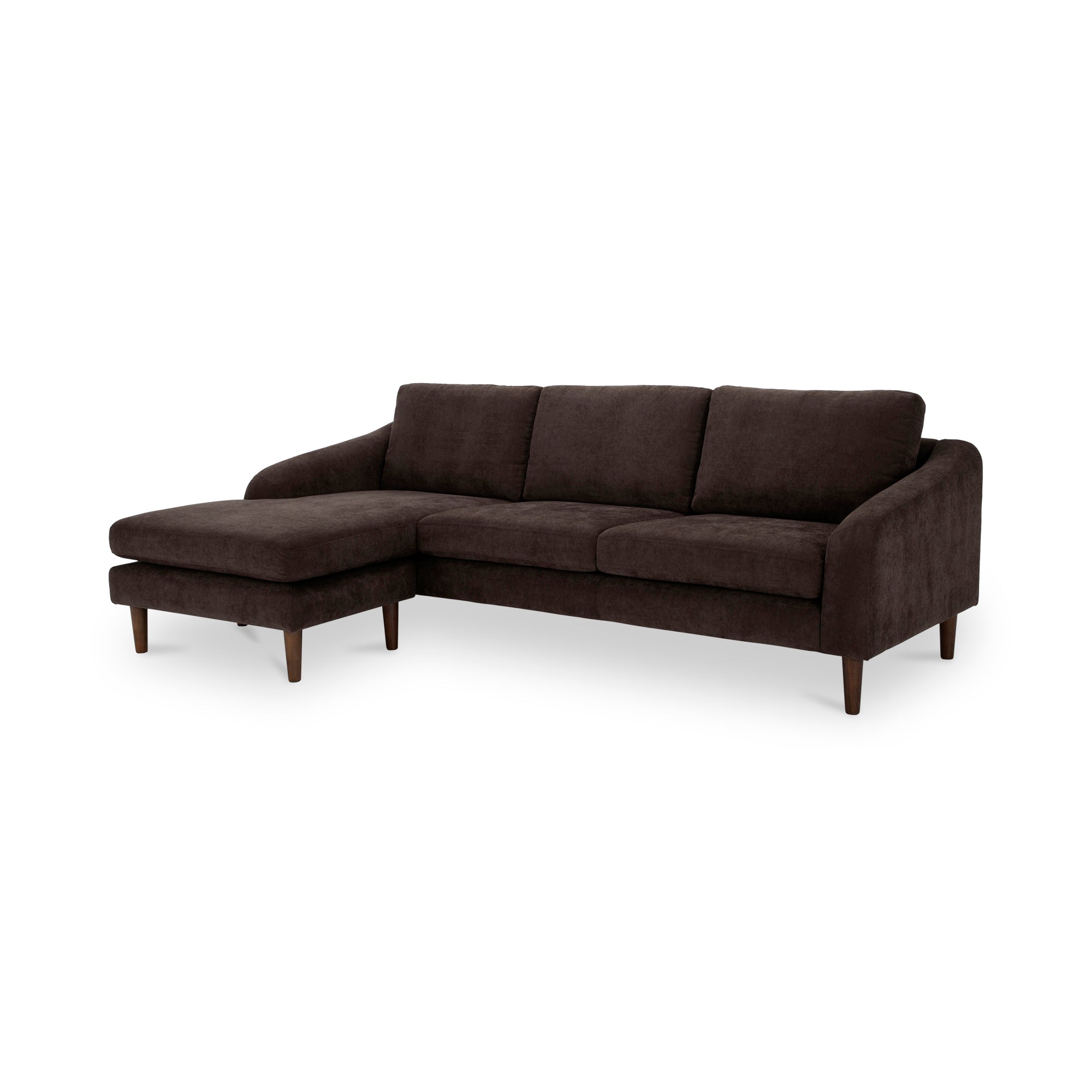 Moe's Home Collection Quinn Dark Brown Sectional - Image 3