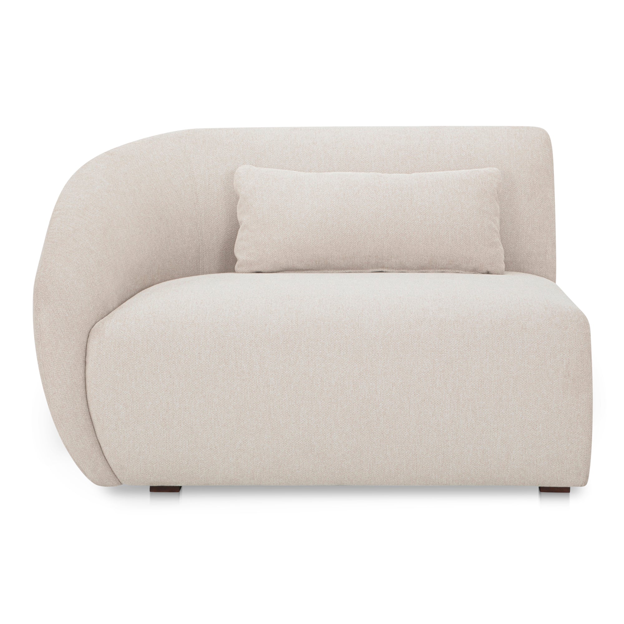 Moe’s Home Collection Amelia Warm White Left Arm Facing Chair