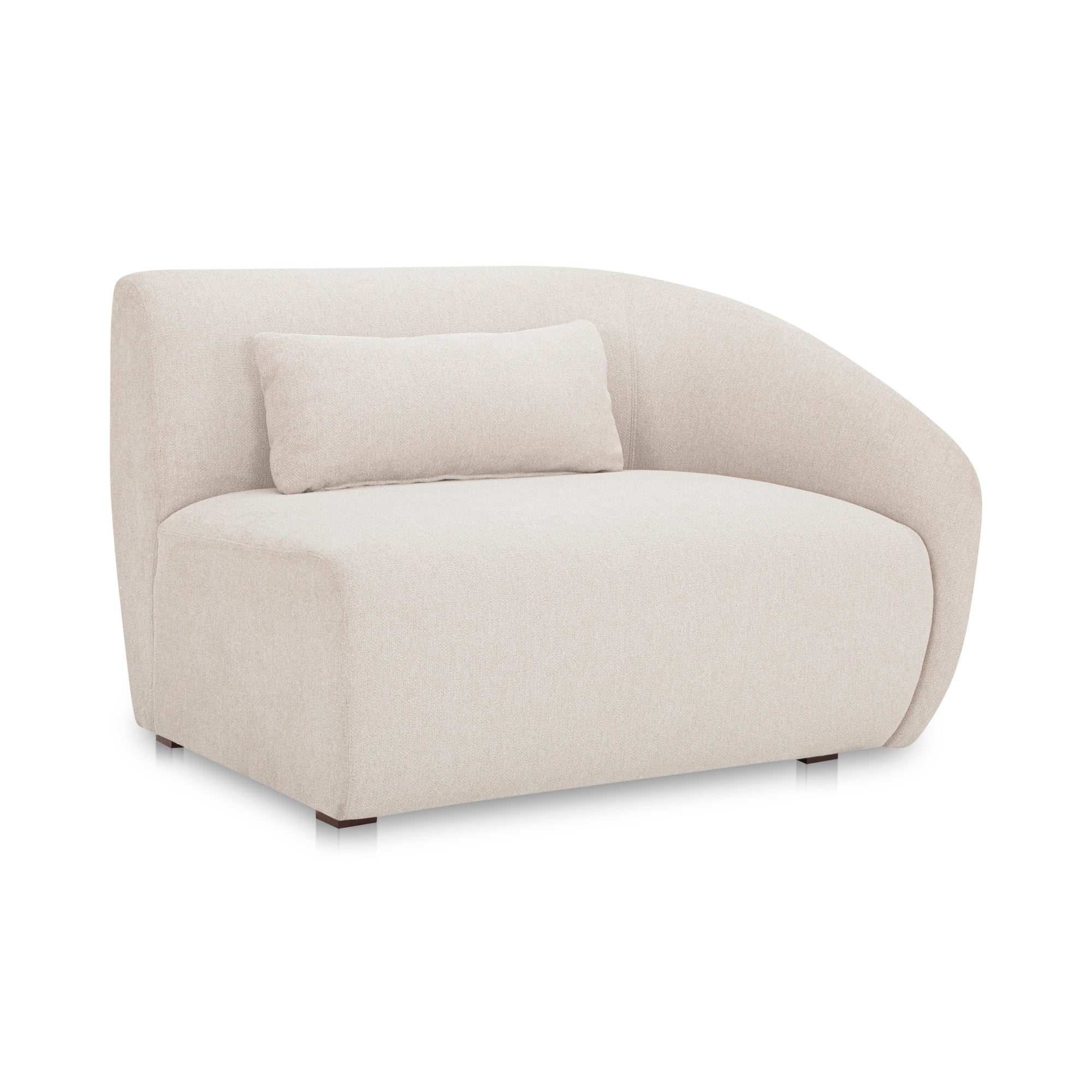 Moe's Home Collection Amelia Warm White Right Arm Facing Chair - Image 2