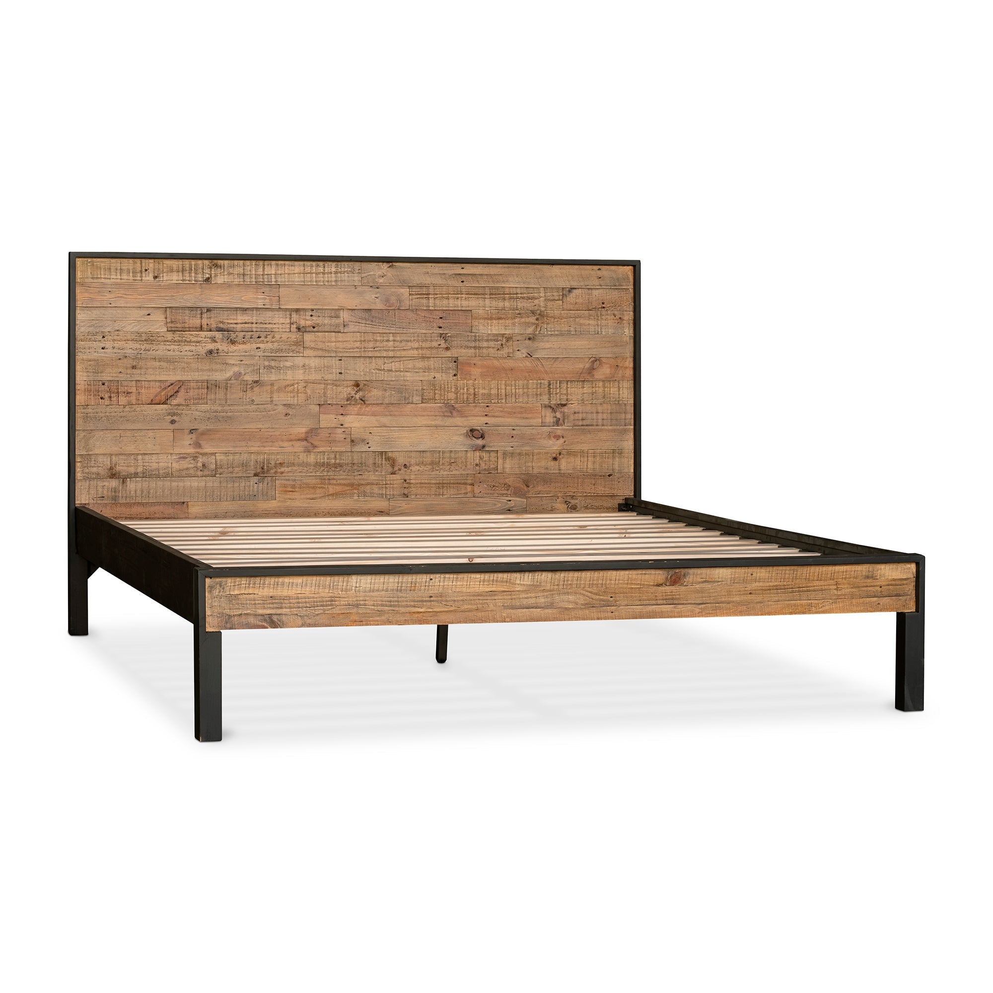 Moe's Home Collection Nova Reclaimed Wood Queen Size Bed - Image 3