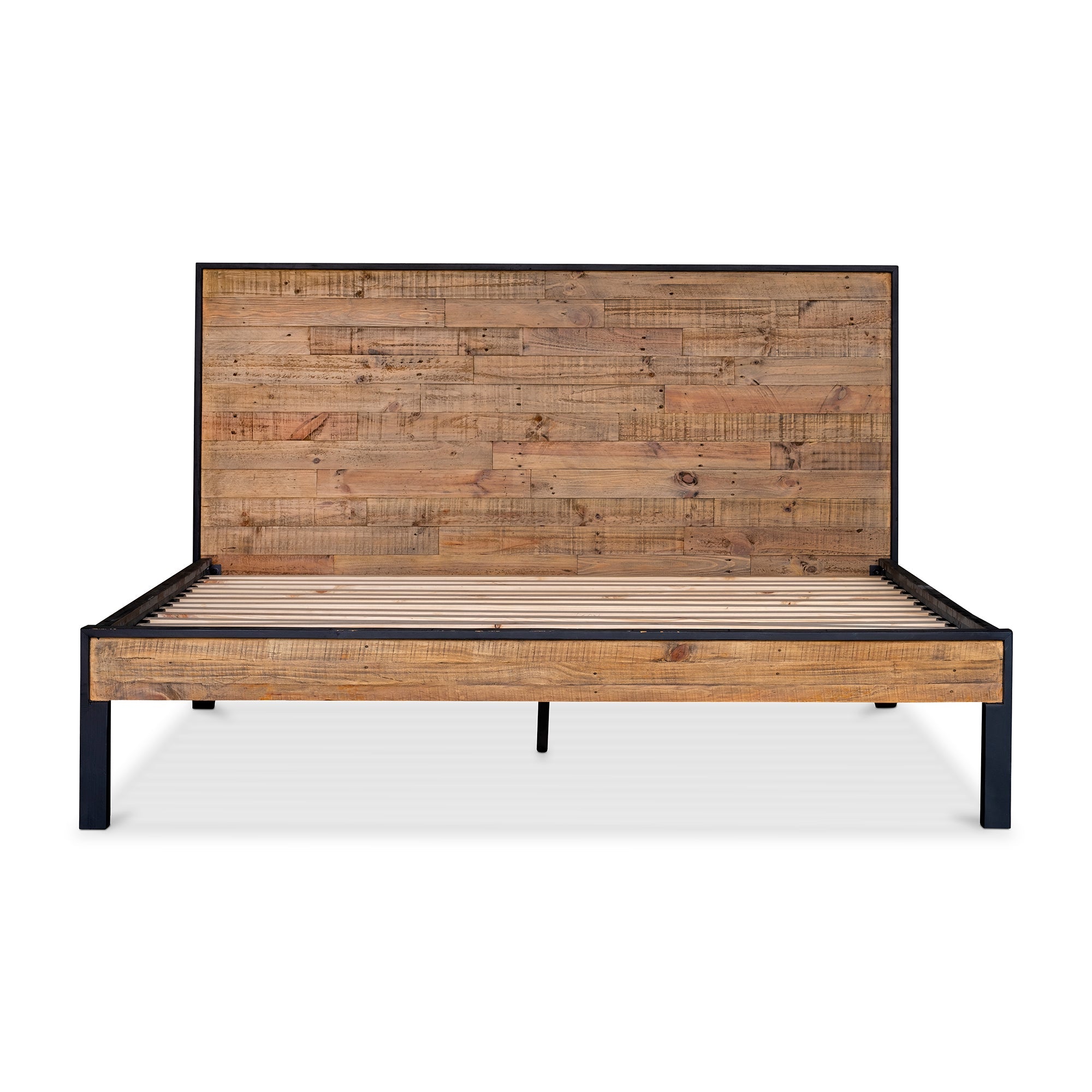 Moe's Home Collection Nova Reclaimed Wood Queen Size Bed - Image 2