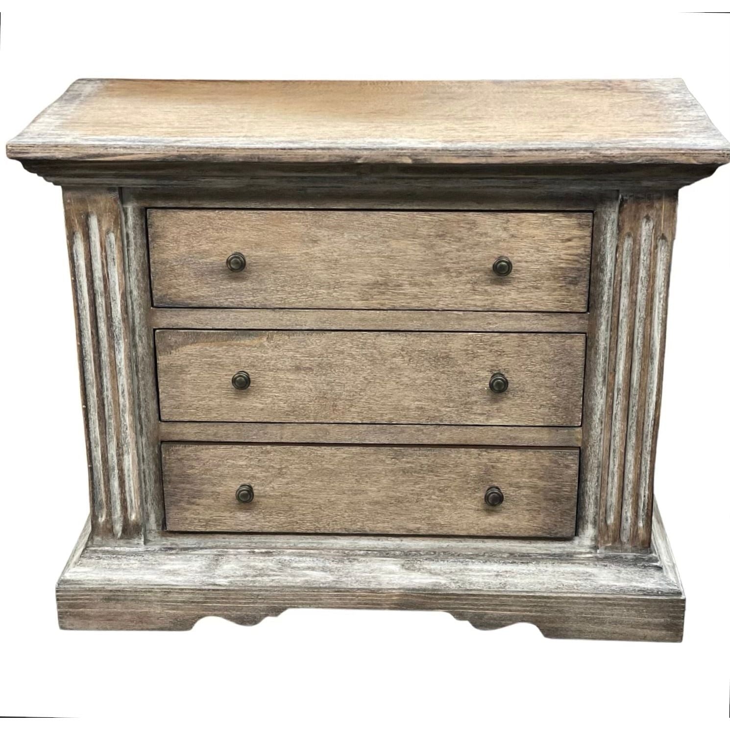 Casa Bonita Peruvian Hand-Painted Carved Wood Francesca Nightstand - Image 1