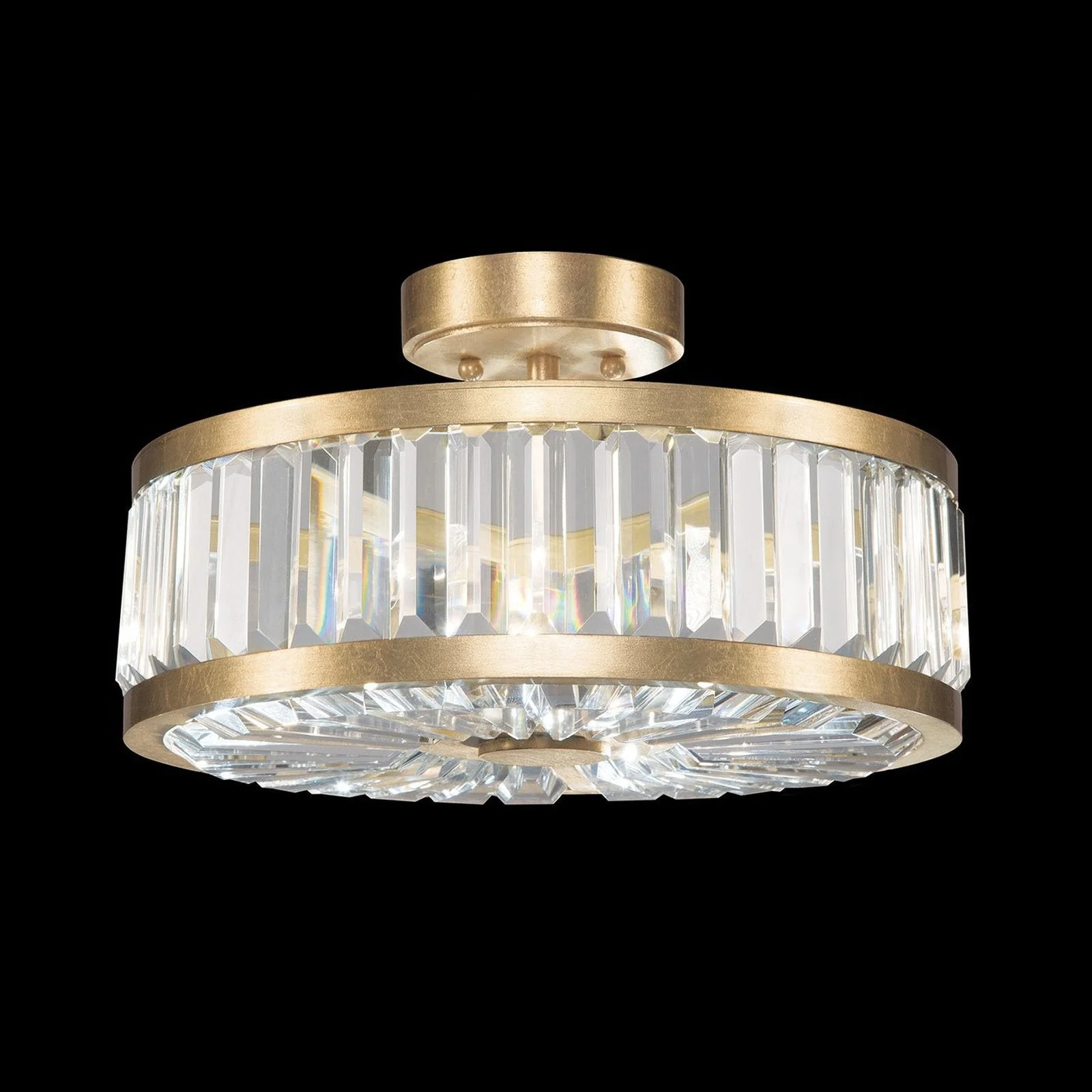 Fine Art Crystal Enchantment 16″ Round Semi Flush Mount