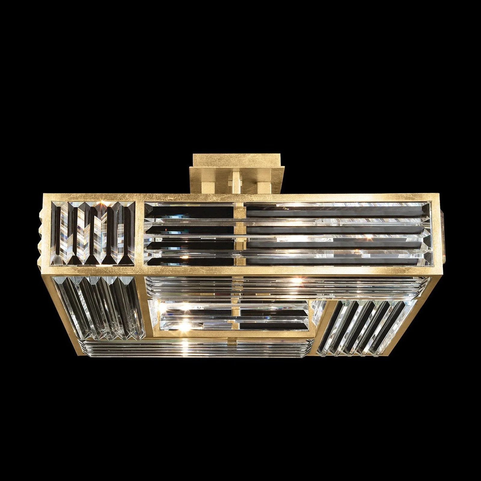 Fine Art Crystal Enchantment 25" Square Semi Flush Mount - Image 1