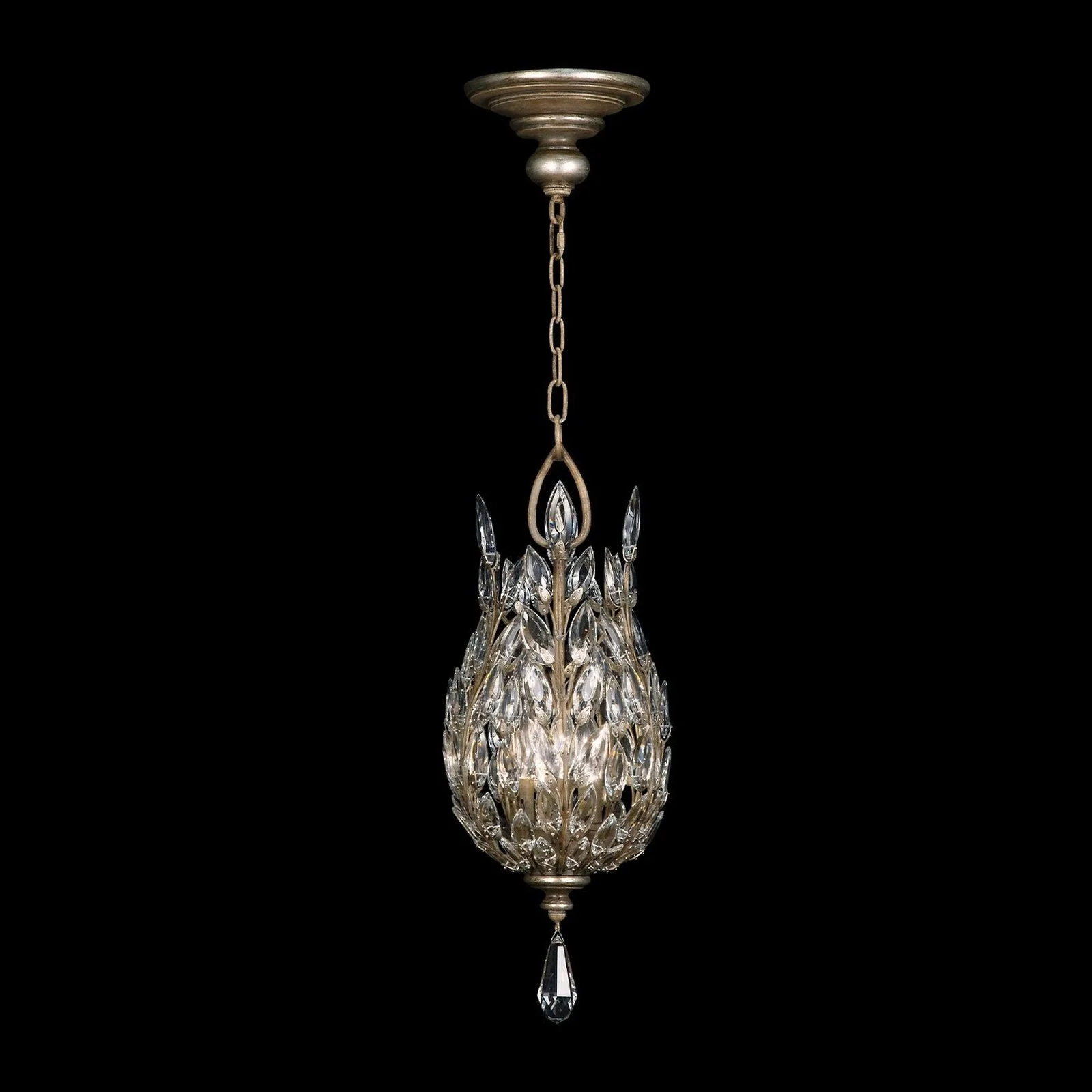 Fine Art Crystal Laurel 11" Round Pendant - Image 1