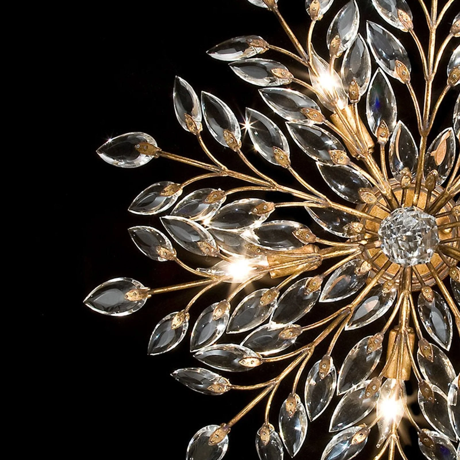 Fine Art Crystal Laurel 28" Round Semi Flush Mount STK - Image 3