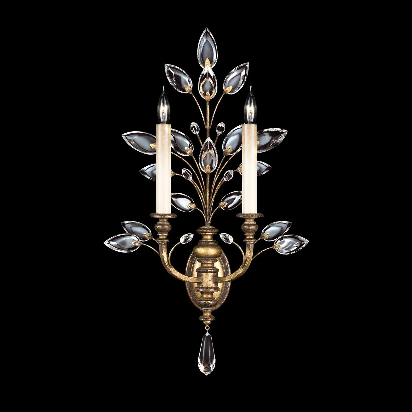 Fine Art Crystal Laurel 28″ Sconce