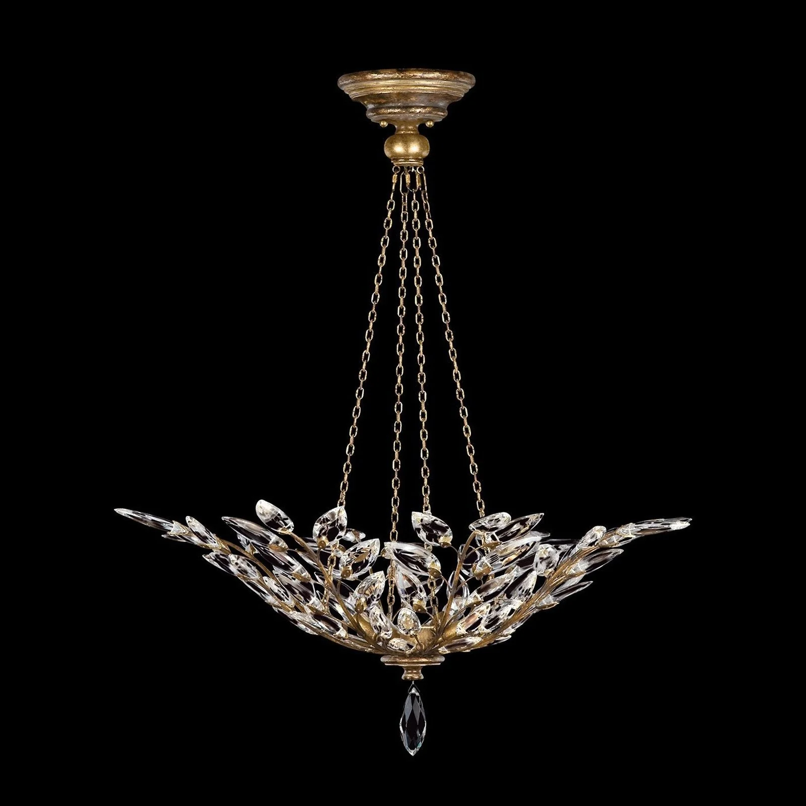 Fine Art Crystal Laurel 35" Round Pendant - Image 1