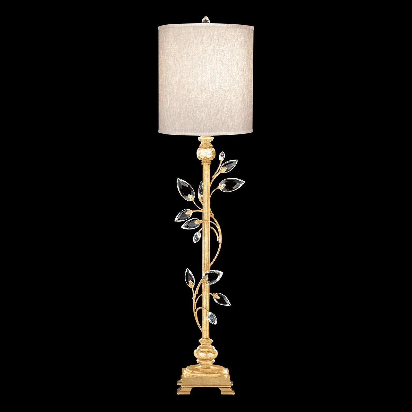 Fine Art Crystal Laurel 37″ Round Console Lamp