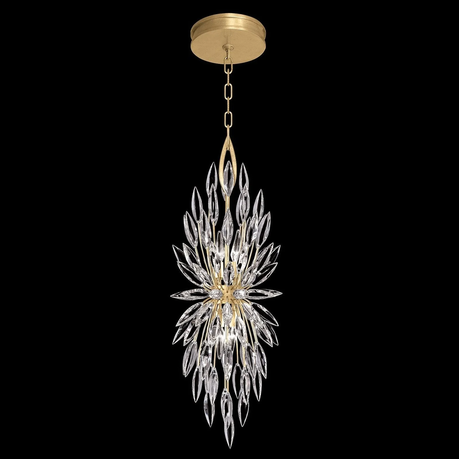 Fine Art Lily Buds 13" Round Pendant - Image 1