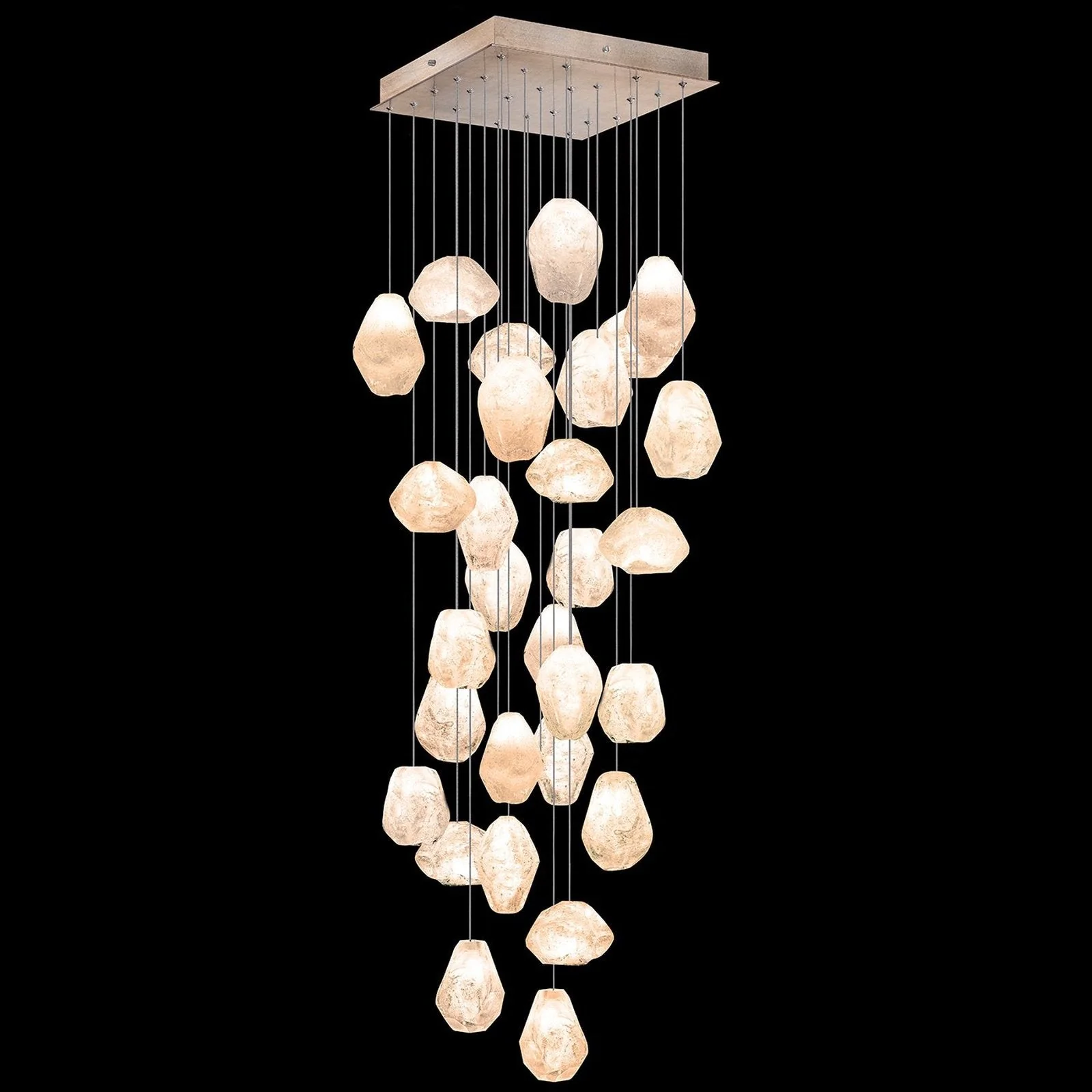 Fine Art Natural Inspirations 30" Natural Quartz Square Pendant - Image 1