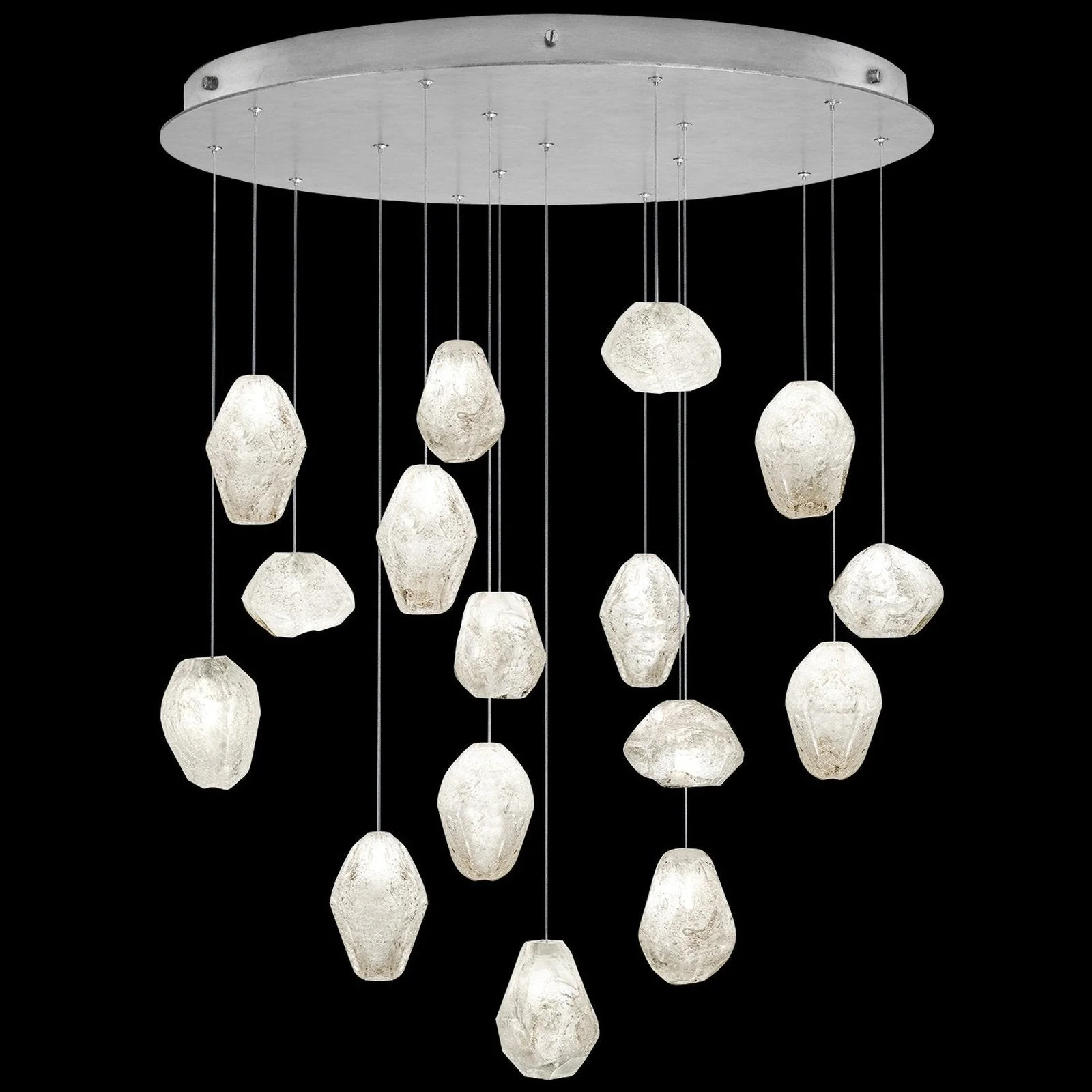 Fine Art Natural Inspirations 32" Clear Quartz Round Pendant - Image 3
