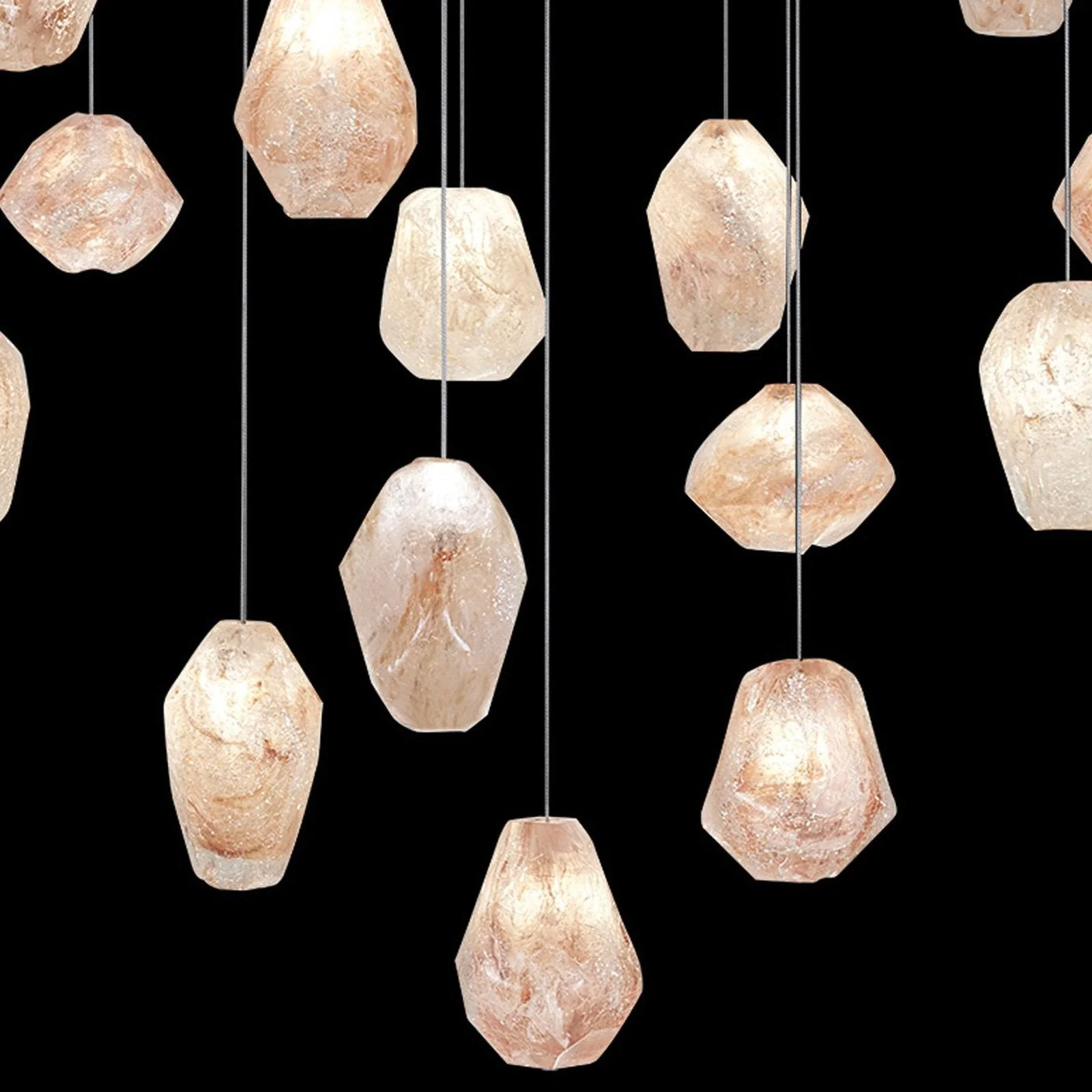 Fine Art Natural Inspirations 32" Natural Quartz Round Pendant - Image 2