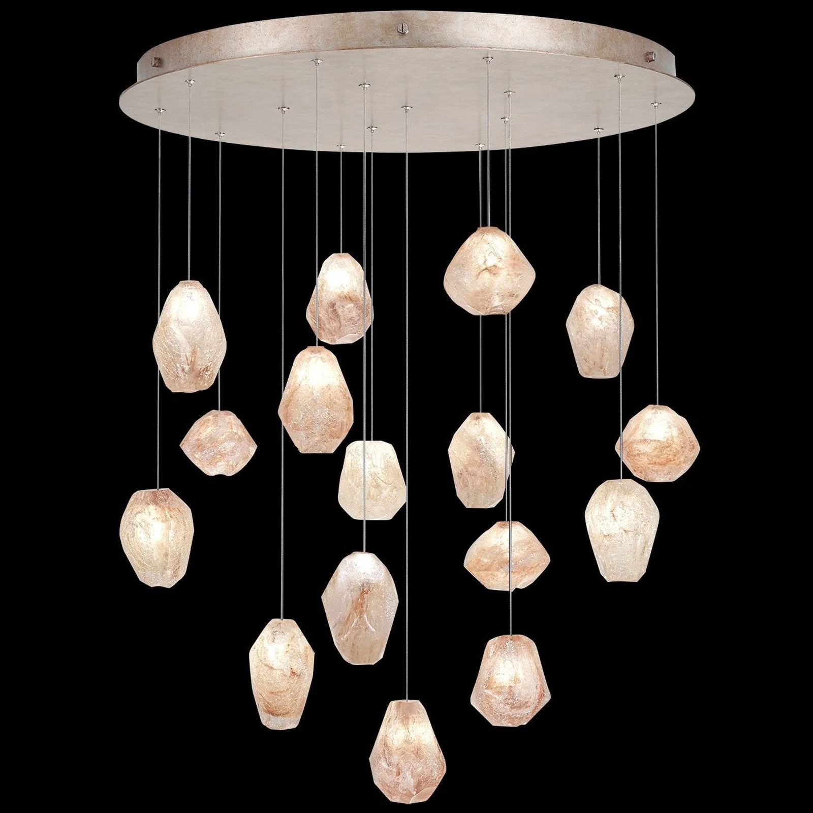 Fine Art Natural Inspirations 32" Natural Quartz Round Pendant - Image 1