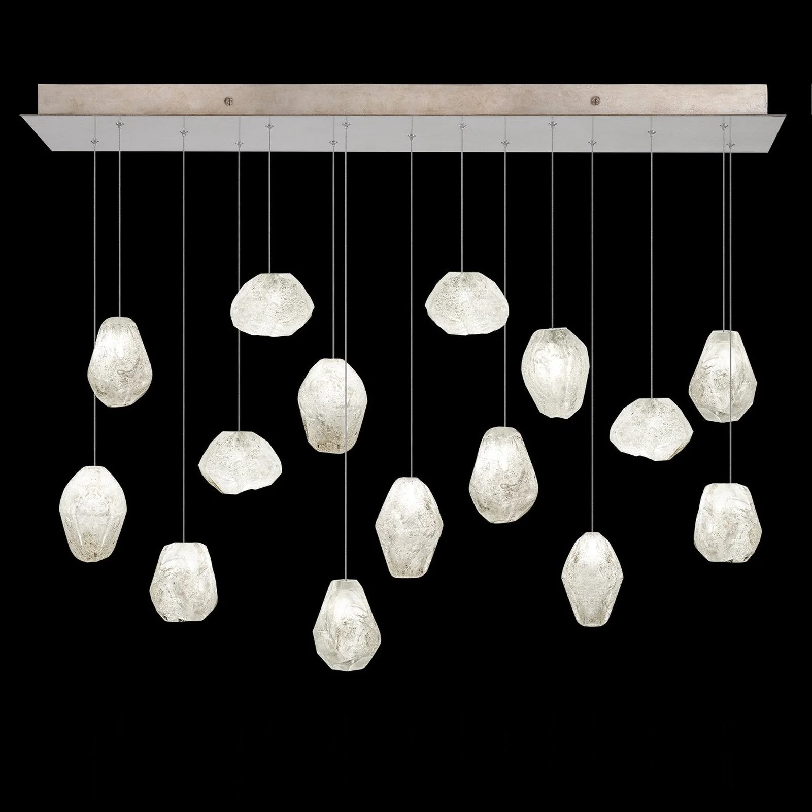 Fine Art Natural Inspirations 48" Clear Quartz Rectangular Pendant - Image 1