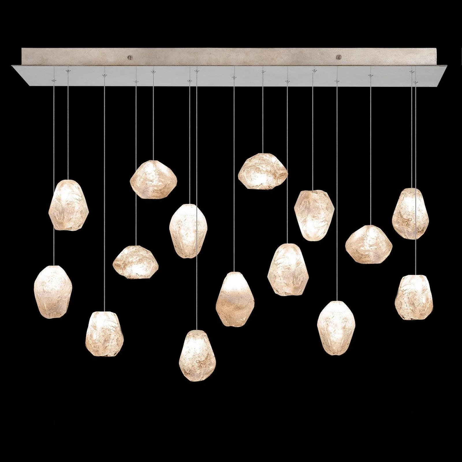 Fine Art Natural Inspirations 48" Natural Quartz Rectangular Pendant - Image 1