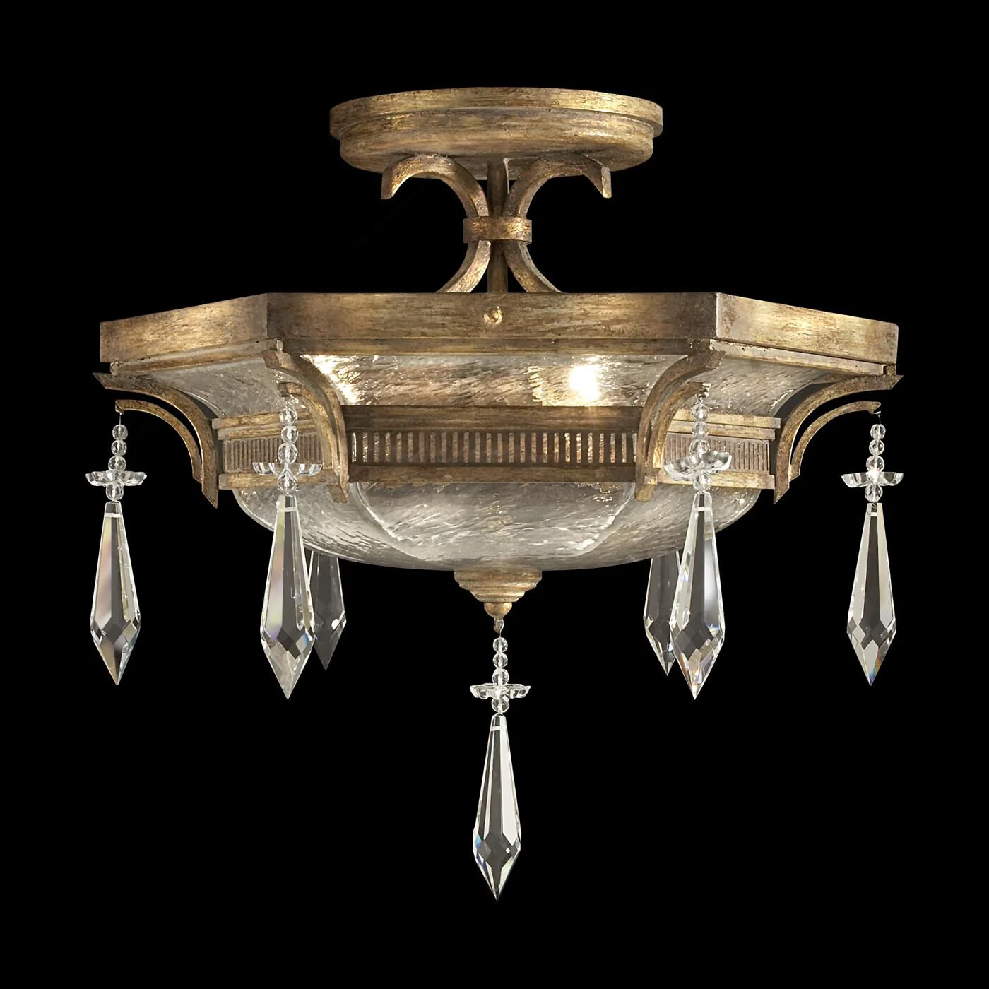 Fine Art Lamps Monte Carlo 21 Inch 3 Light Semi Flush Mount Cp81974 - Image 1