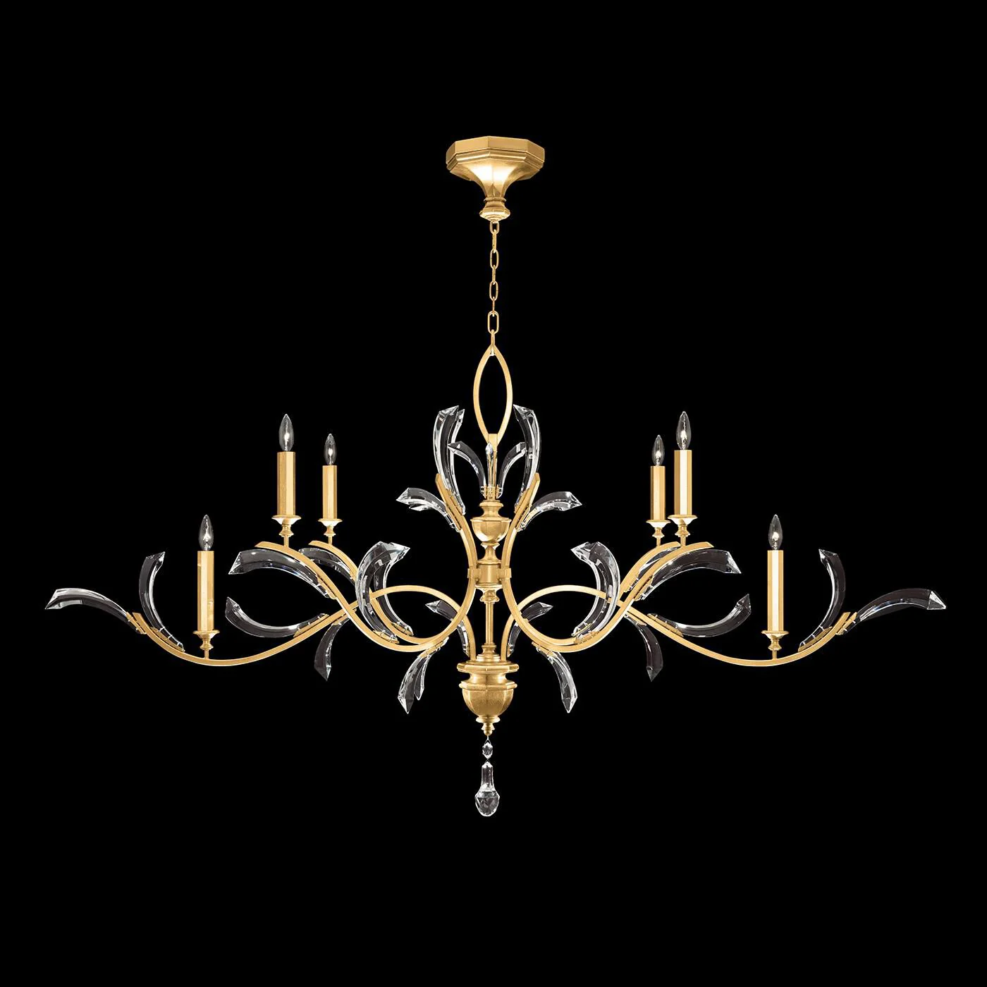 Fine Art Lamps Beveled Arcs 74 Inch 6 Light Chandelier Cp446757 - Image 1