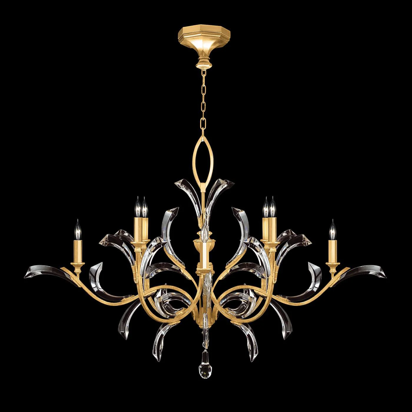 Fine Art Lamps Beveled Arcs 57 Inch 8 Light Chandelier Cp446756 - Image 1