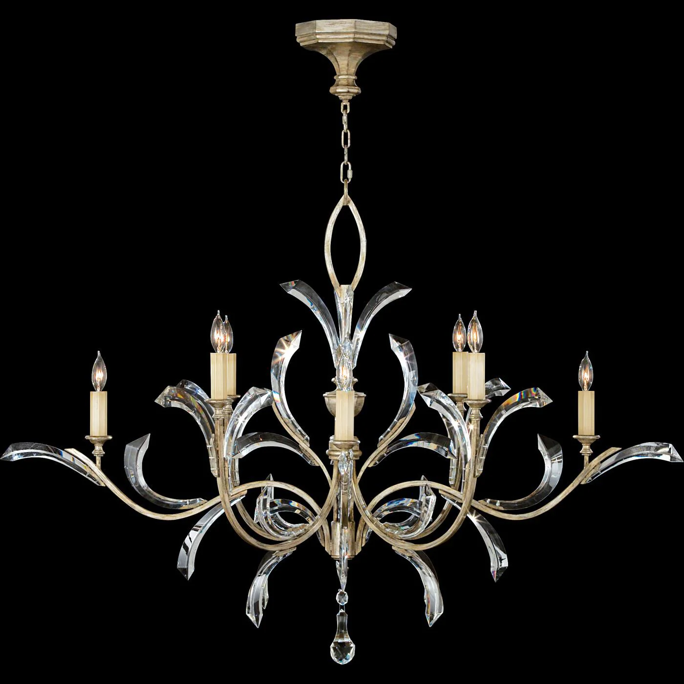 Fine Art Lamps Beveled Arcs 57 Inch 8 Light Chandelier Cp96807 - Image 2
