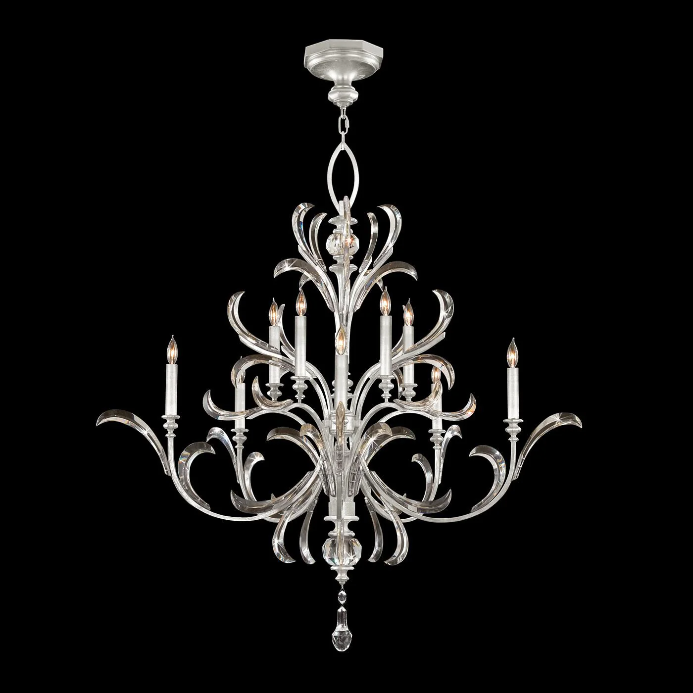 Fine Art Lamps Beveled Arcs 56 Inch 10 Light Chandelier Cp446759 - Image 2