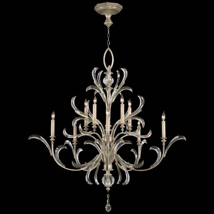 Fine Art Lamps Beveled Arcs 56 Inch 10 Light Chandelier Cp96815 - Image 1