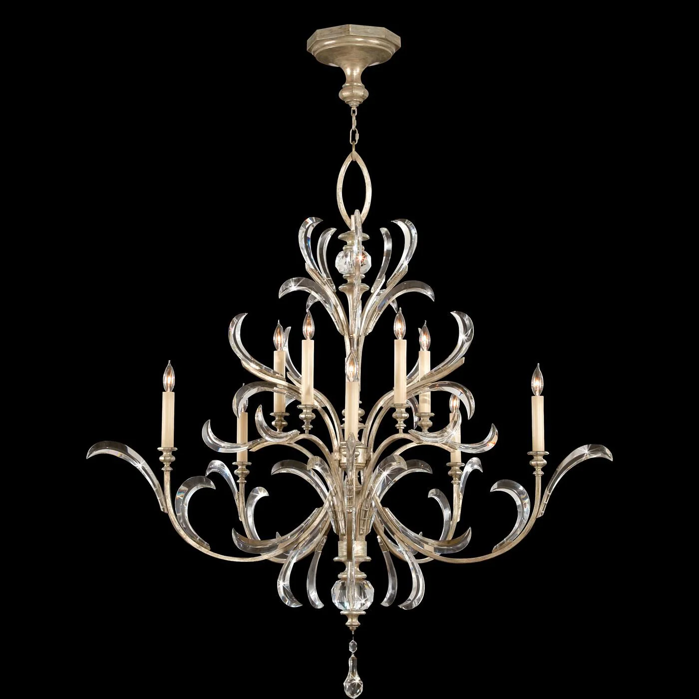 Fine Art Lamps Beveled Arcs 56 Inch 10 Light Chandelier Cp96815 - Image 2