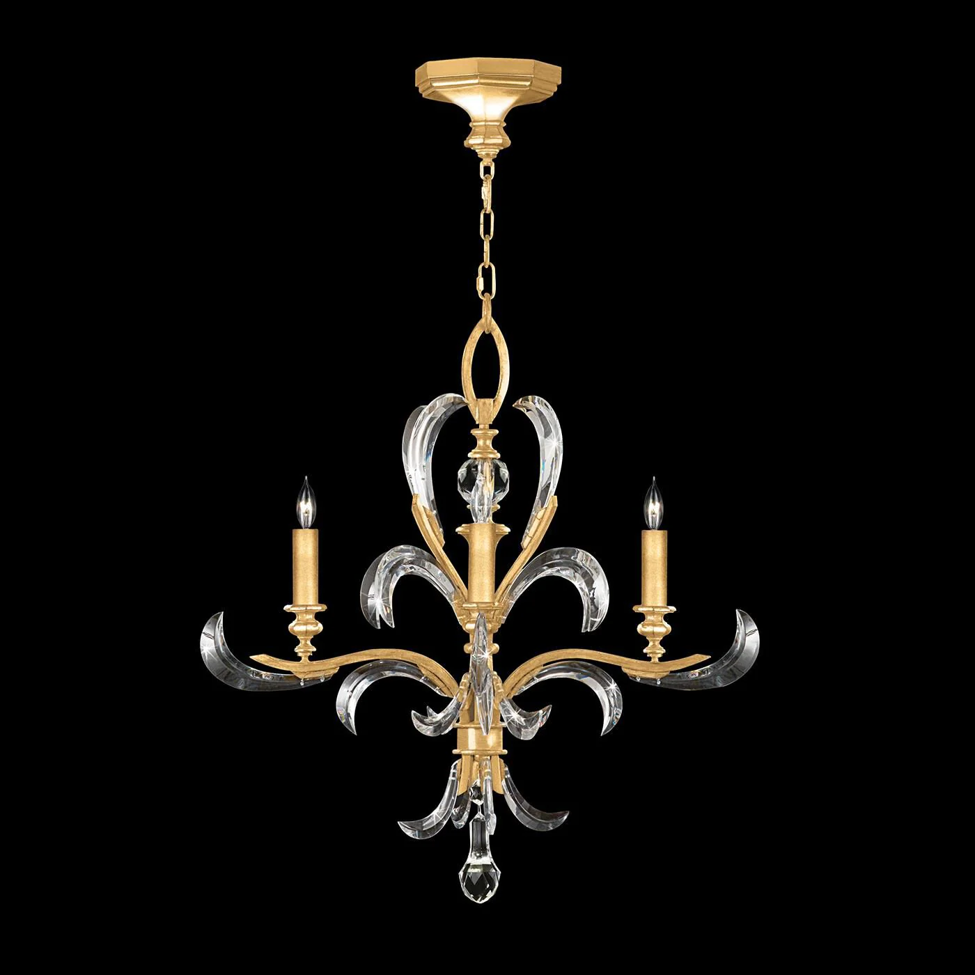 Fine Art Lamps Beveled Arcs 28 Inch 4 Light Chandelier Cp446749 - Image 1