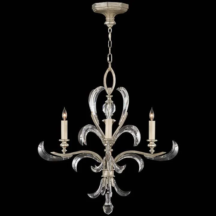Fine Art Lamps Beveled Arcs 28 Inch 4 Light Chandelier Cp96830 - Image 1