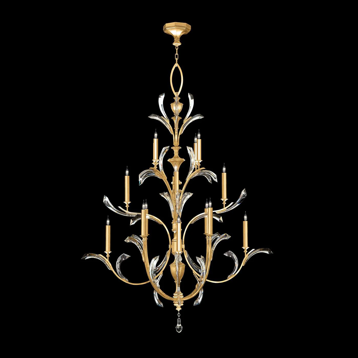 Fine Art Lamps Beveled Arcs 56 Inch 16 Light Chandelier Cp446763 - Image 1