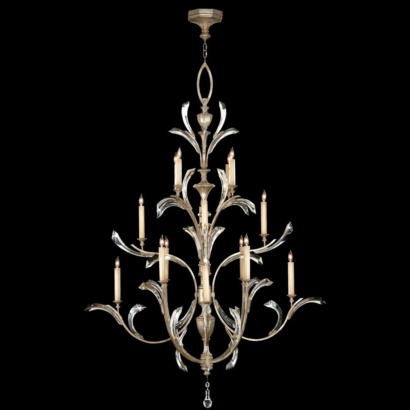 Fine Art Lamps Beveled Arcs 56 Inch 16 Light Chandelier Cp96867 - Image 2