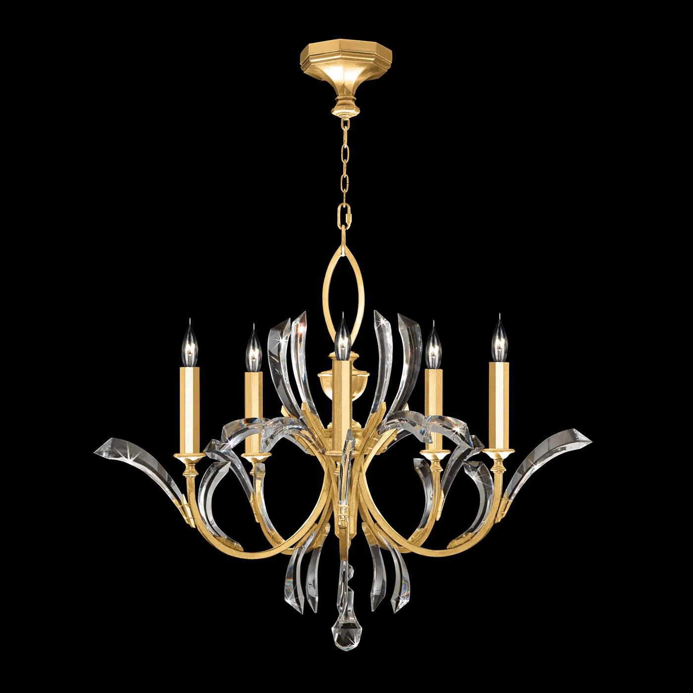 Fine Art Lamps Beveled Arcs 36 Inch 5 Light Chandelier Cp446745 - Image 1