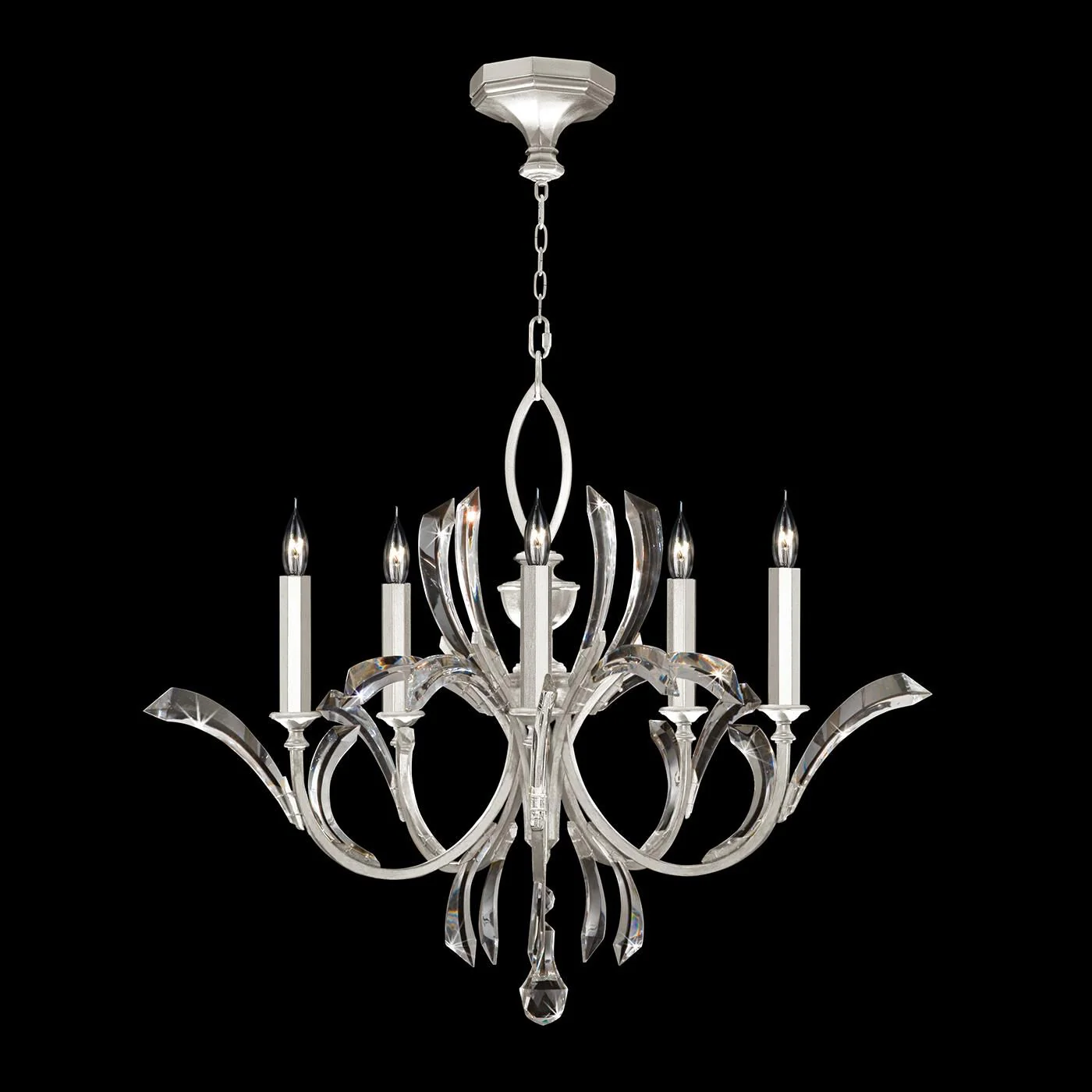 Fine Art Lamps Beveled Arcs 36 Inch 5 Light Chandelier Cp446745 - Image 2