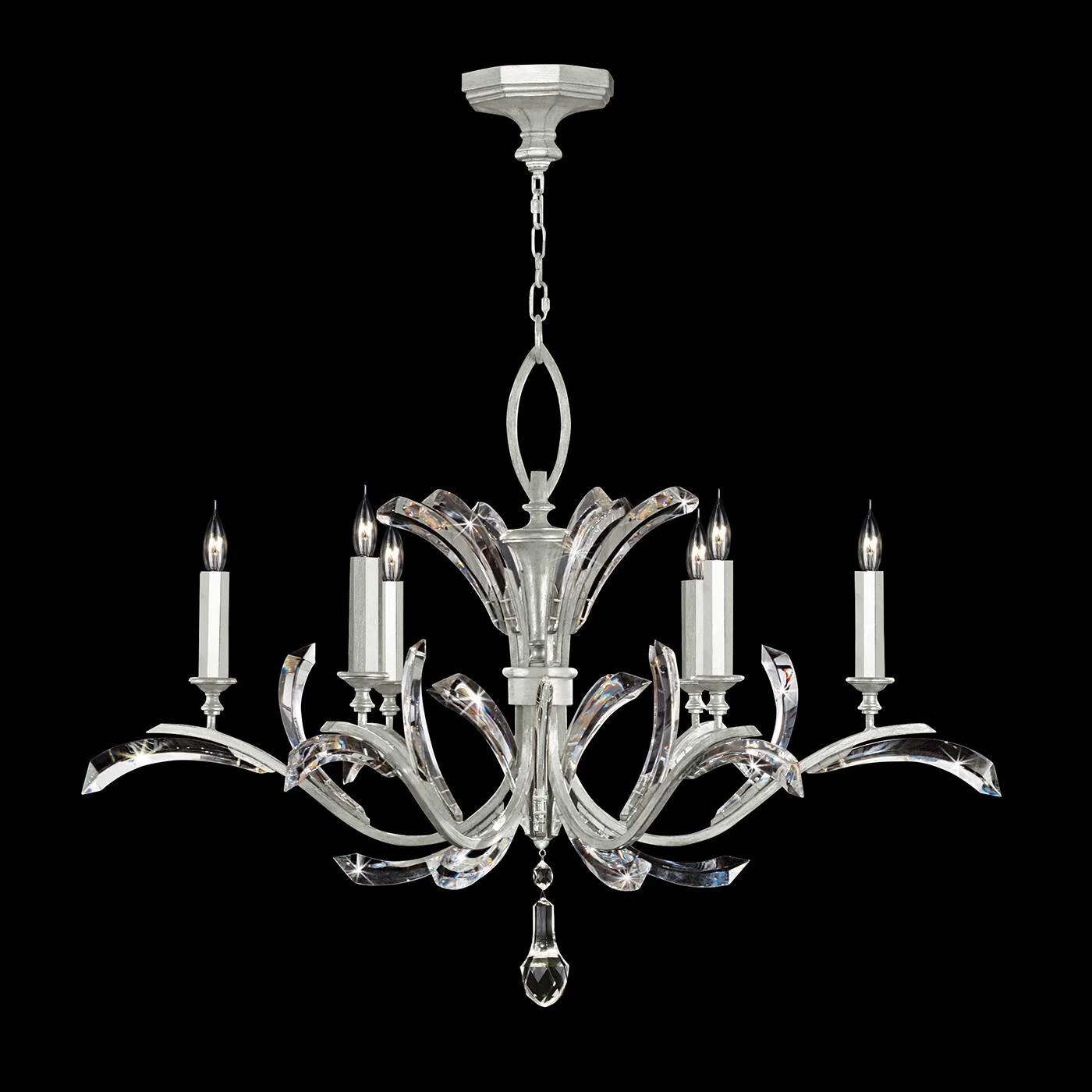Fine Art Lamps Beveled Arcs 42 Inch 6 Light Chandelier Cp446751 - Image 2