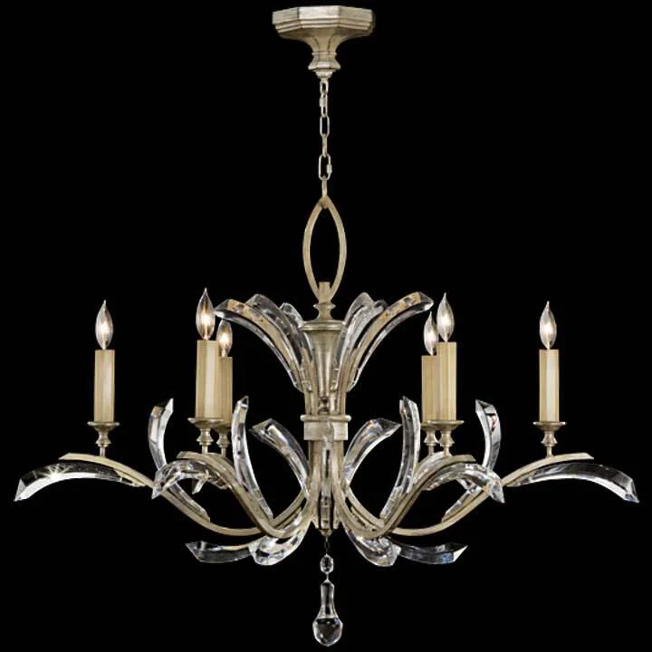 Fine Art Lamps Beveled Arcs 42 Inch 6 Light Chandelier Cp96902 - Image 1