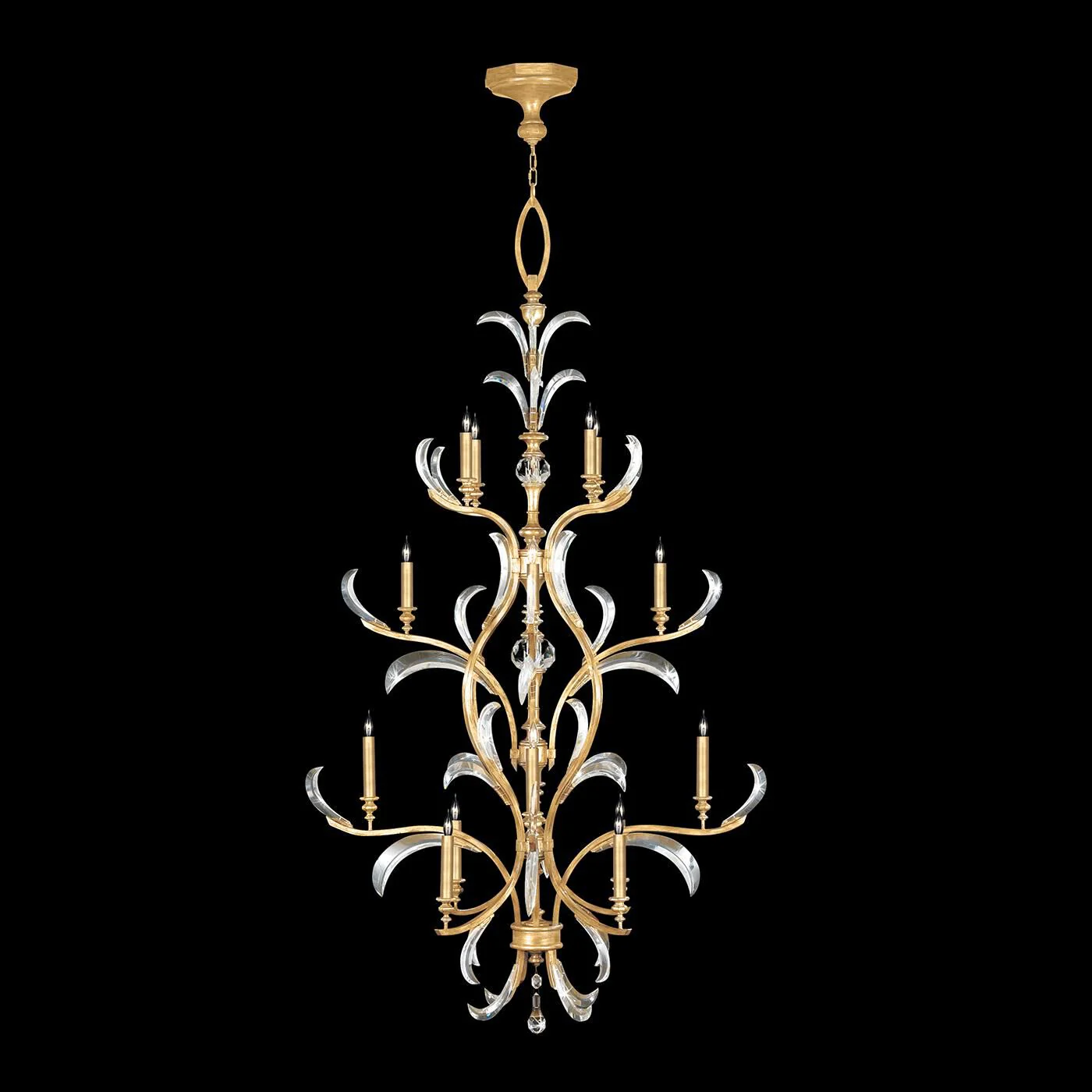 Fine Art Lamps Beveled Arcs 48 Inch 16 Light Chandelier Cp446764 - Image 1