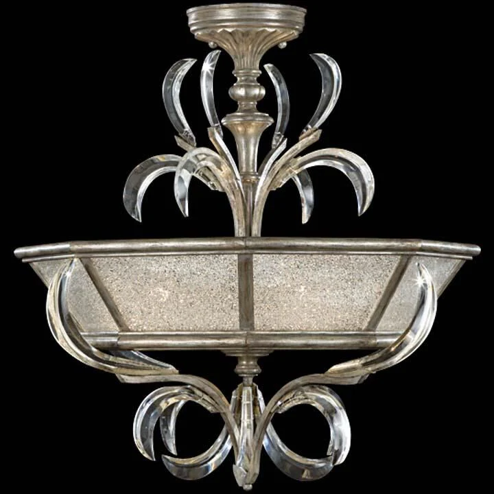 Fine Art Lamps Beveled Arcs 26 Inch 3 Light Semi Flush Mount Cp97032 - Image 1