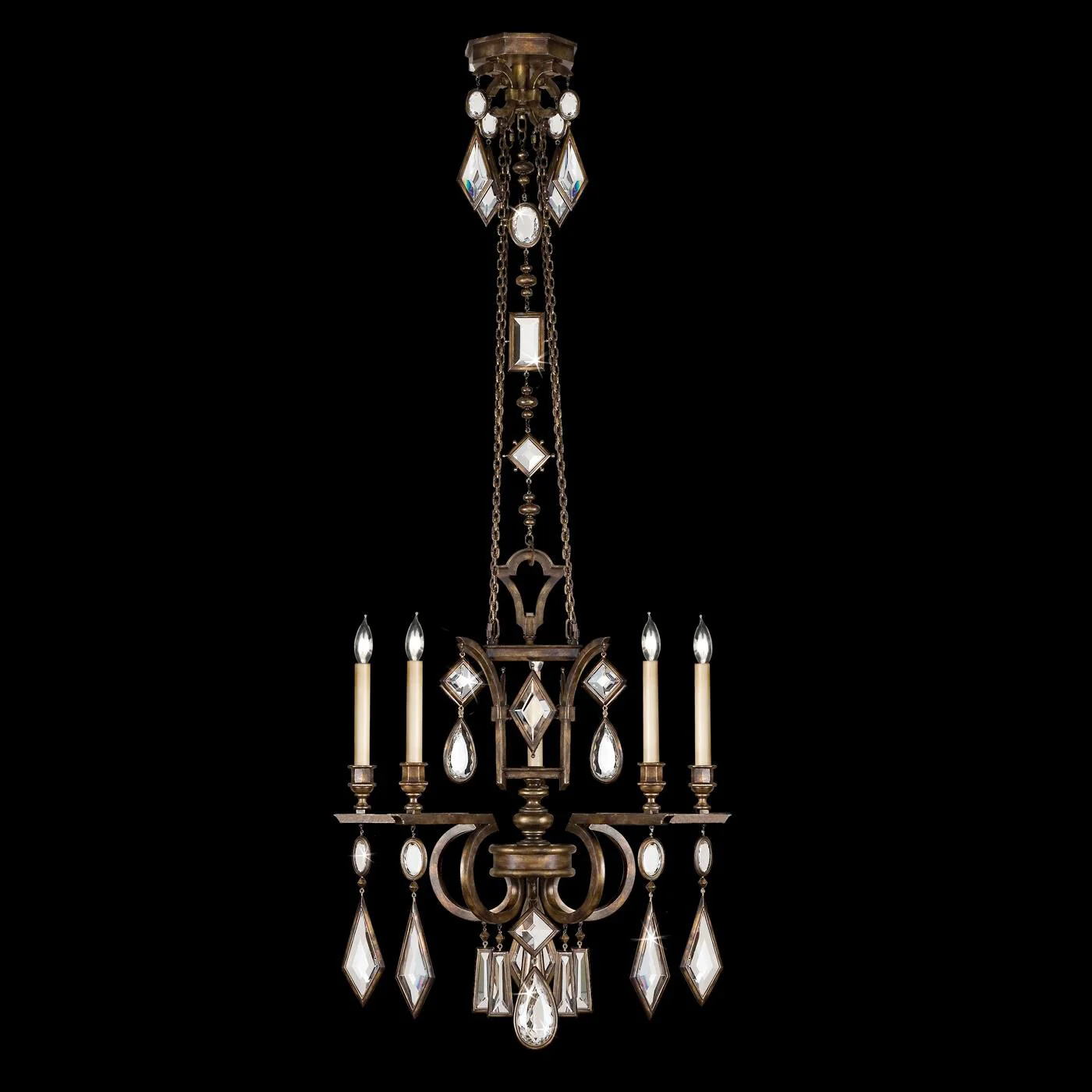 Fine Art Lamps Encased Gems 27 Inch 5 Light Chandelier Cp97190 - Image 2