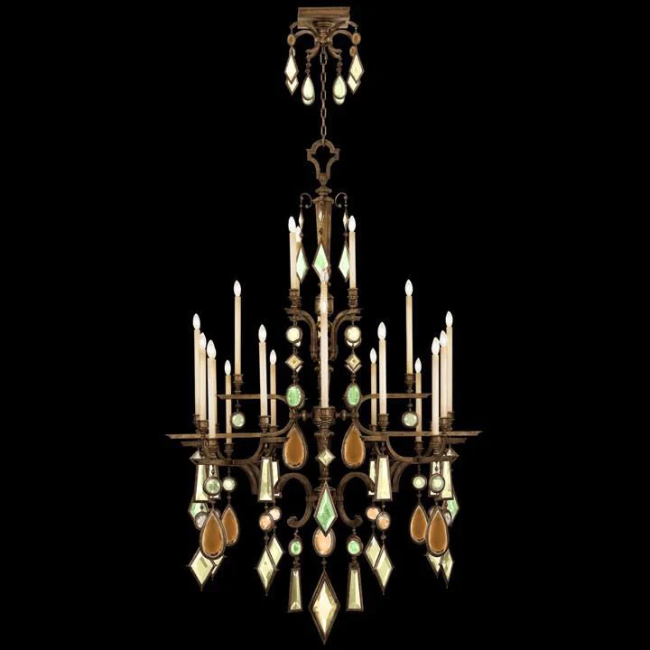 Fine Art Lamps Encased Gems 53 Inch 24 Light Chandelier Cp266521 - Image 1