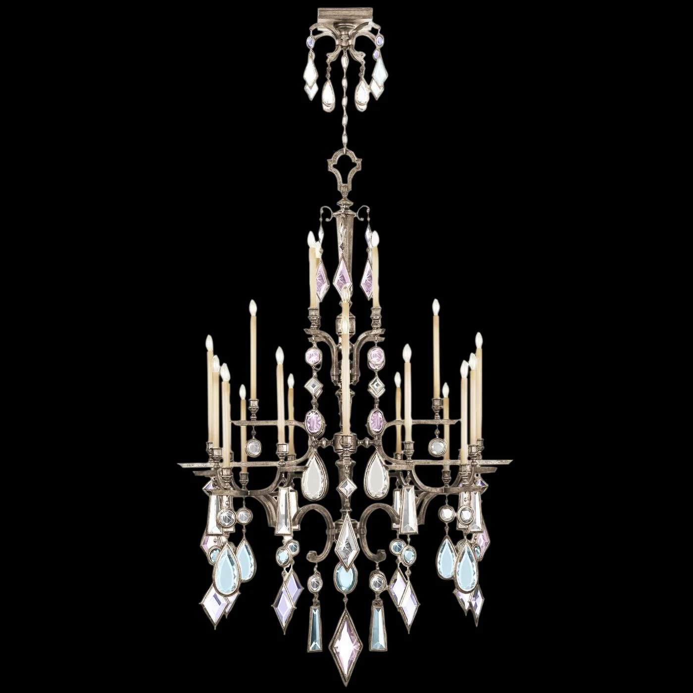Fine Art Lamps Encased Gems 53 Inch 24 Light Chandelier Cp97551 - Image 1