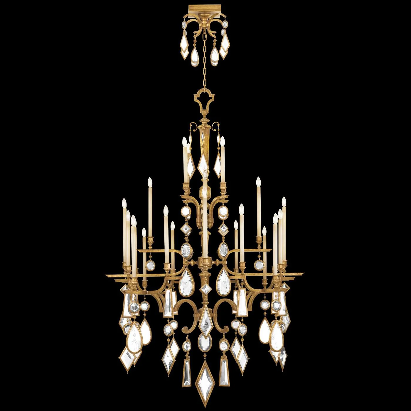 Fine Art Lamps Encased Gems 53 Inch 24 Light Chandelier Cp266522 - Image 1