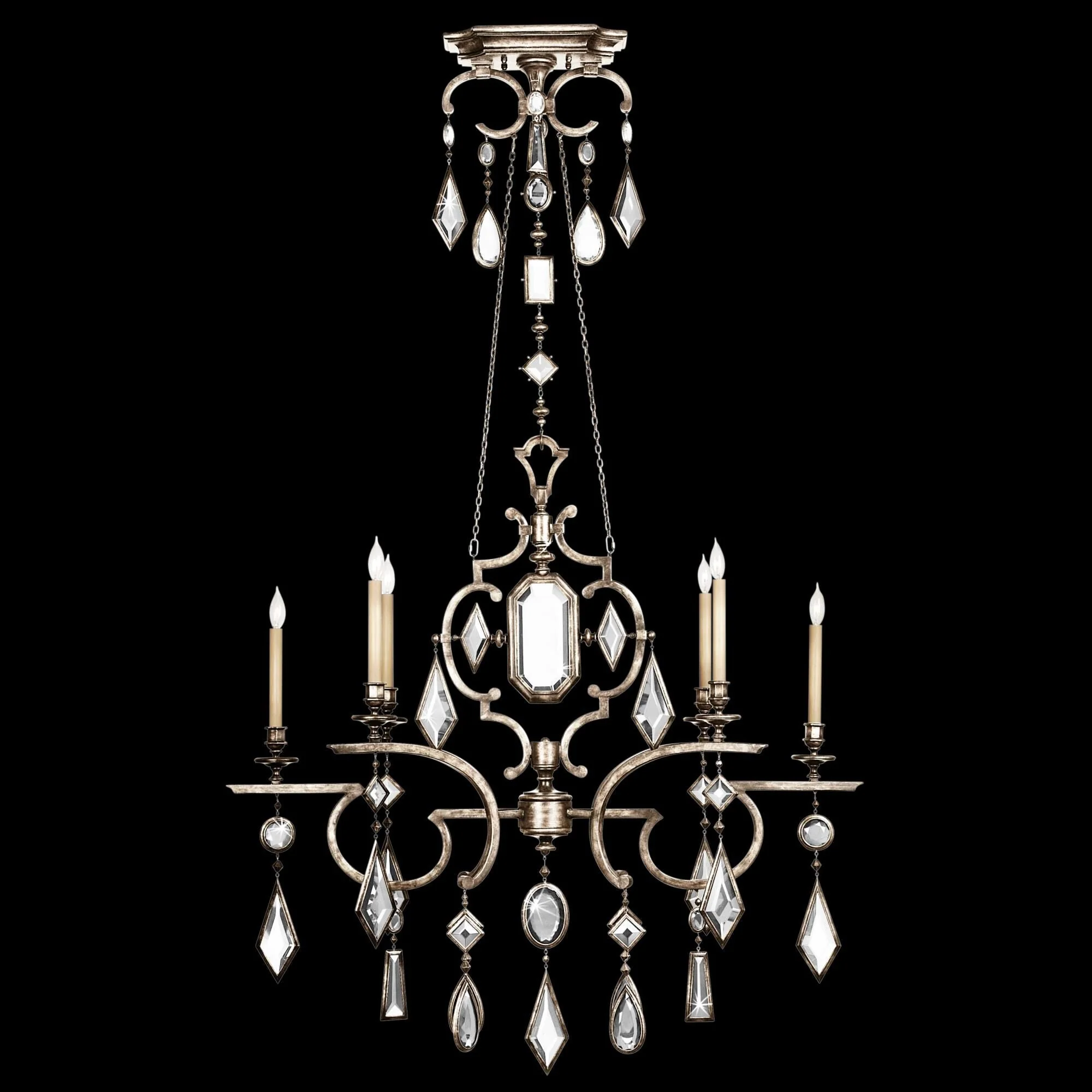 Fine Art Lamps Encased Gems 50 Inch 6 Light Chandelier Cp97223 - Image 3