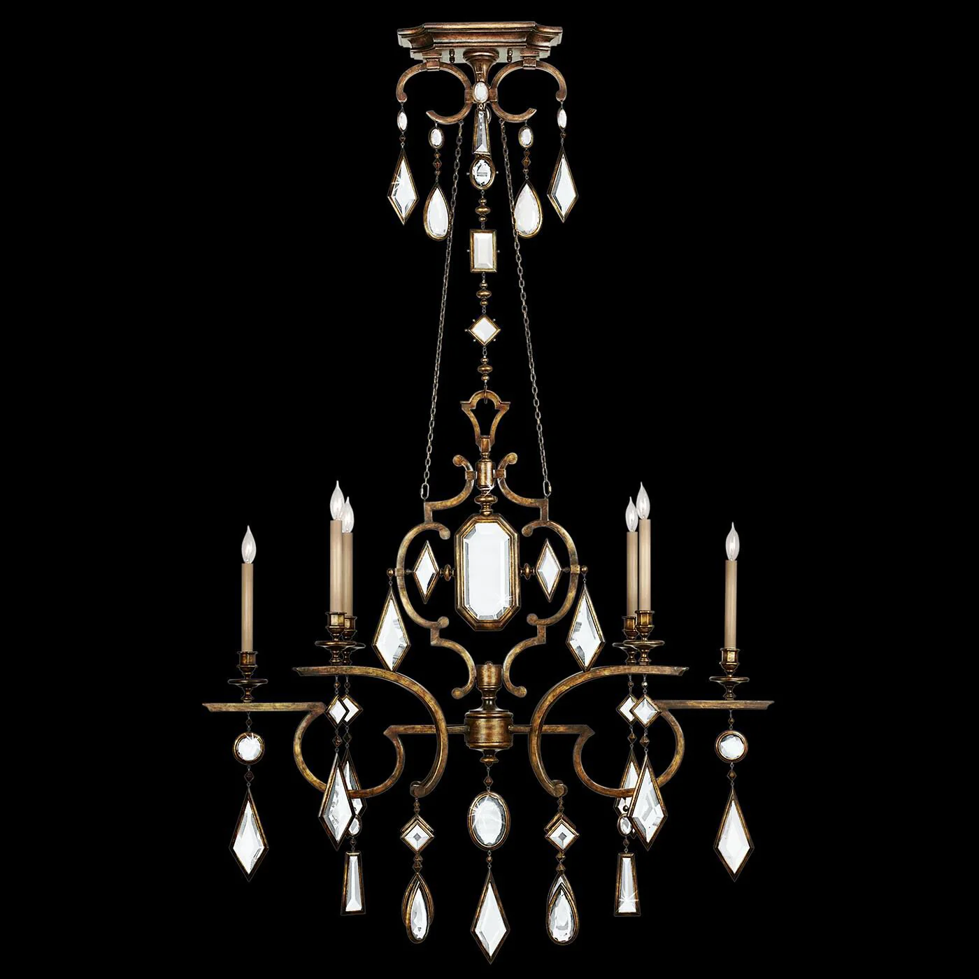 Fine Art Lamps Encased Gems 50 Inch 6 Light Chandelier Cp97223 - Image 2