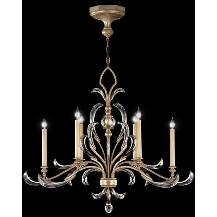 Fine Art Lamps Beveled Arcs 44 Inch 6 Light Chandelier Cp99244 - Image 1