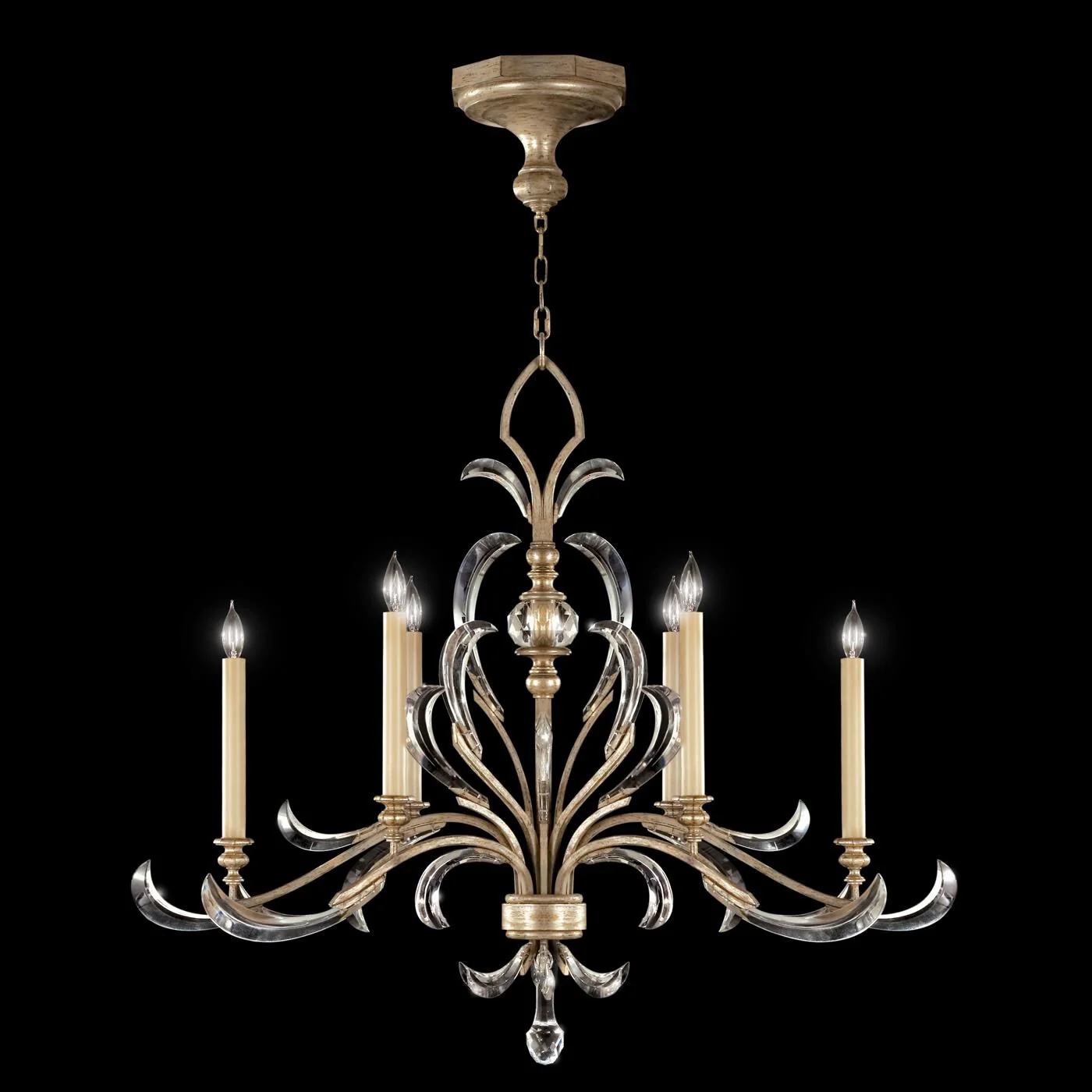 Fine Art Lamps Beveled Arcs 44 Inch 6 Light Chandelier Cp99244 - Image 2