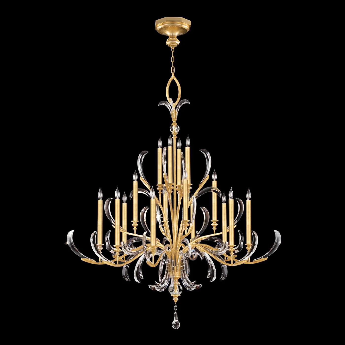 Fine Art Lamps Beveled Arcs 58 Inch 16 Light Chandelier Cp446761 - Image 1