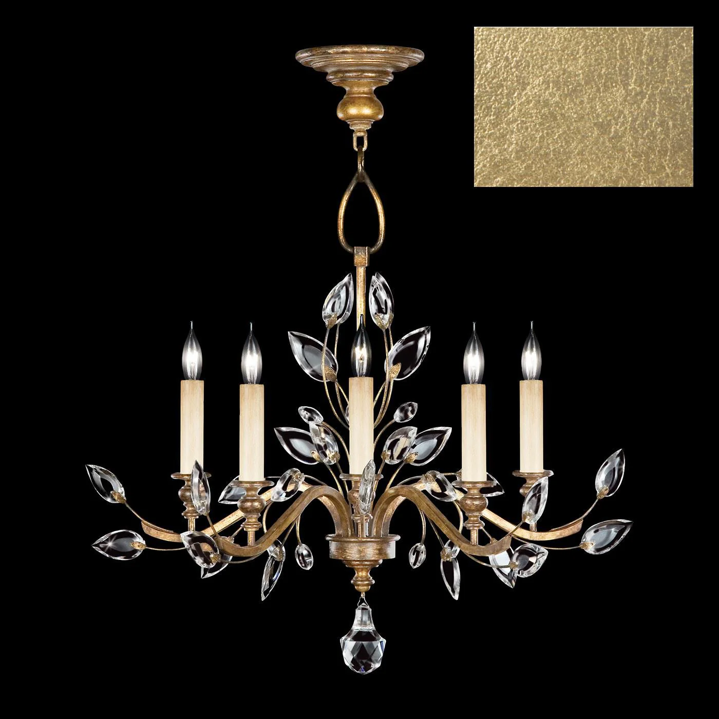 Fine Art Lamps Crystal Laurel 32 Inch 5 Light Chandelier Cp446741 - Image 1