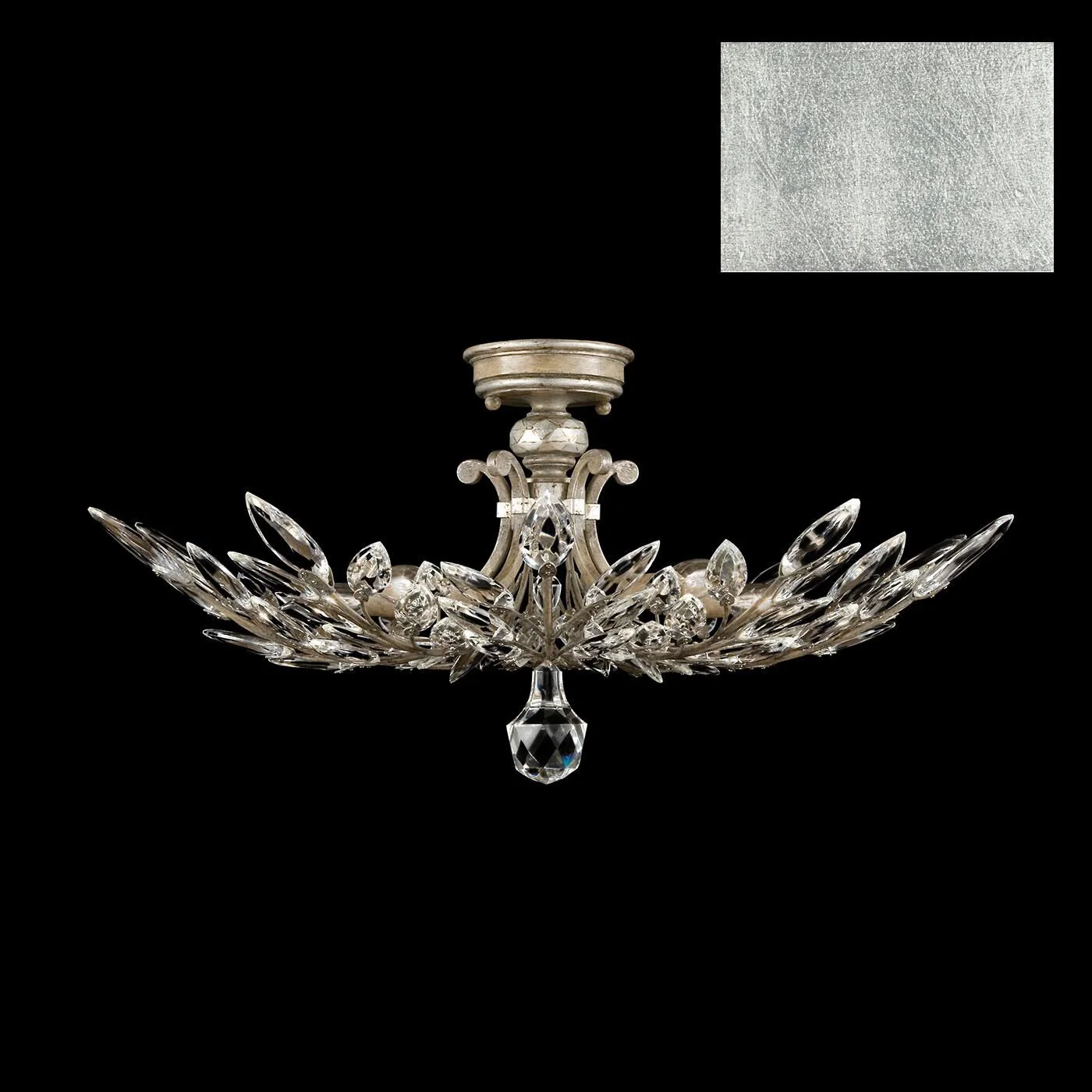 Fine Art Lamps Crystal Laurel 28 Inch 5 Light Flush Mount Cp446736 - Image 2